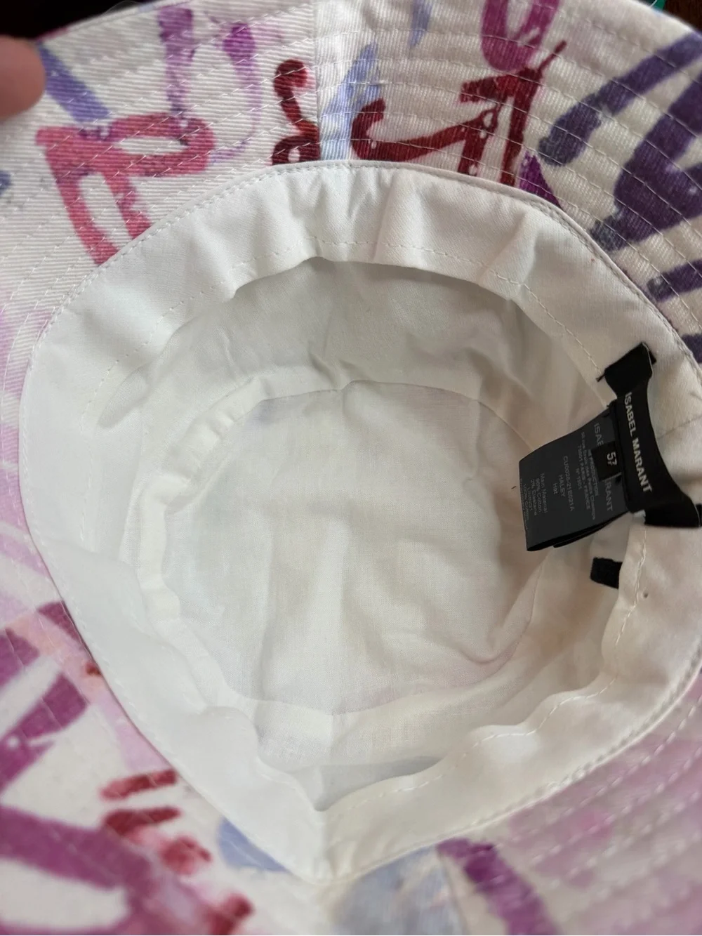 Isabel Marant Haley Graffiti Logo Bucket Hat - Size 57
